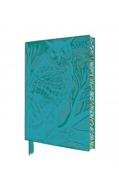 Angela Harding: Long Eared Owl 2026 Artisan Art Vegan Leather Diary Planner
