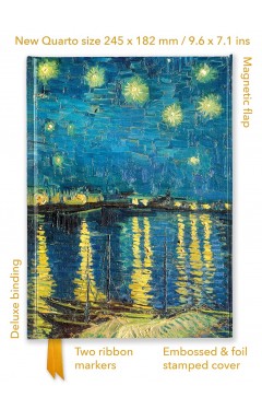Vincent van Gogh: Starry Night over the Rhône Foiled Quarto Journal