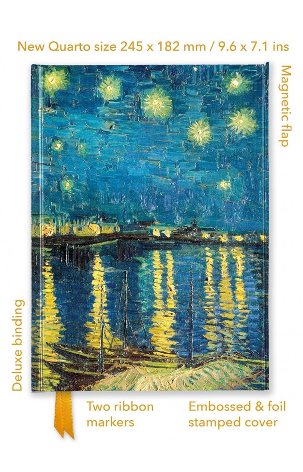 Vincent van Gogh: Starry Night over the Rhône Foiled Quarto Journal