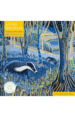 Adult Sustainable Jigsaw Puzzle Annie Soudain Foraging by Moonlight