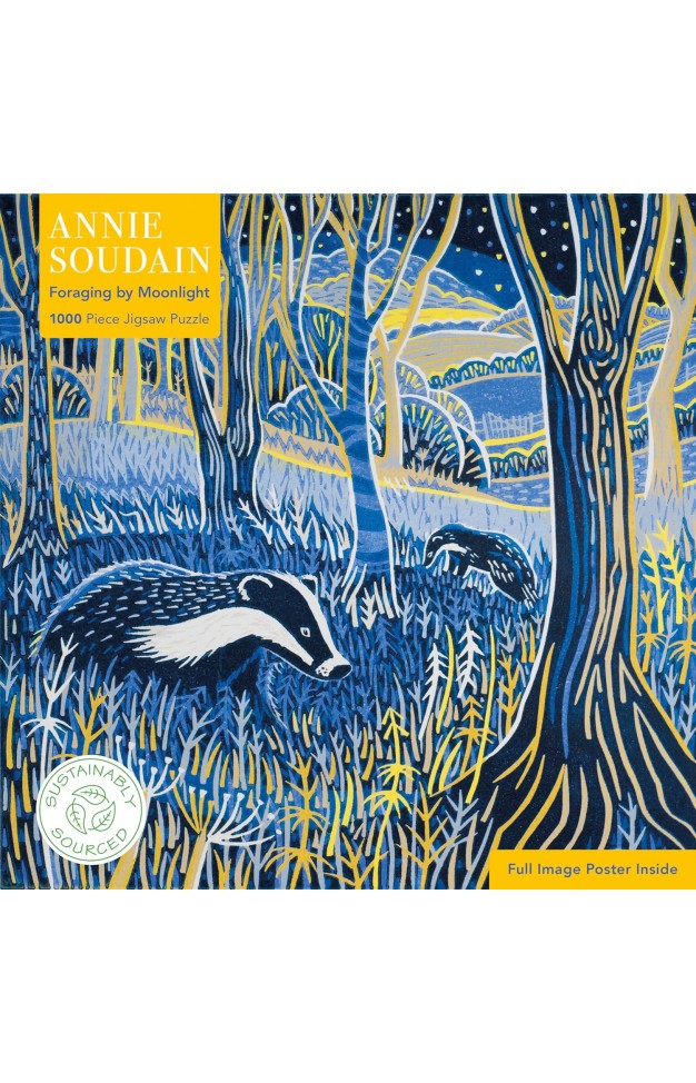 Adult Sustainable Jigsaw Puzzle Annie Soudain Foraging by Moonlight