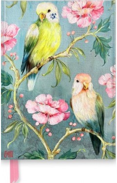 Sophie Adde: Two Parakeets (Foiled Journal)