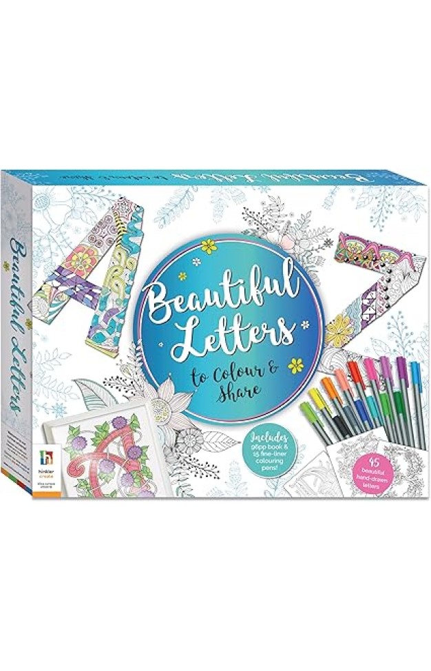Hinkler | From A to Z Beautiful Letters to Colour & Share Boxset