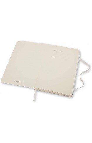 Moleskine : Notebook Large Warm White Leather