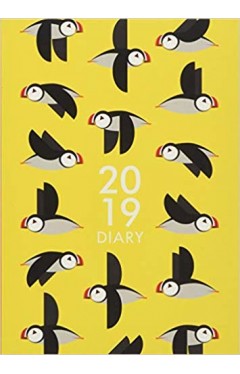 I Like Birds: A6 2019 Busy Puffins Diary - Hardcover