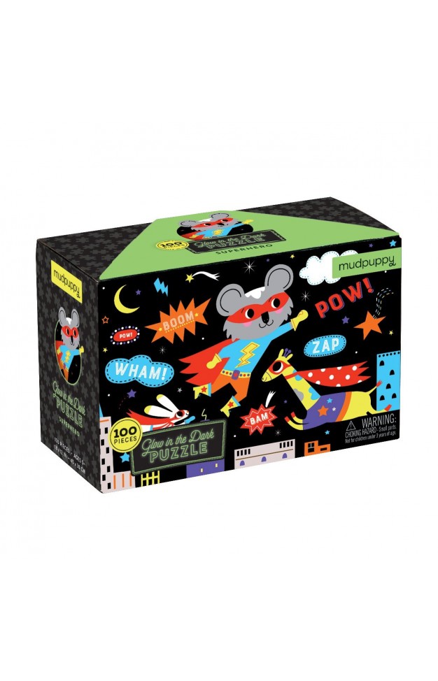 Mudpuppy Superhero Glow in the Dark Jigsaw Puzzle
