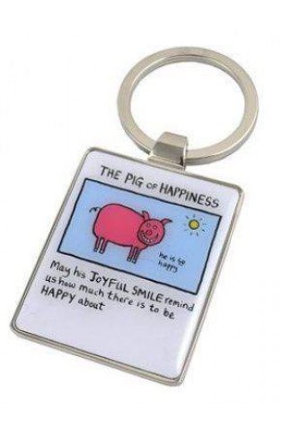 Edward Monkton "The Pig Of Happiness" Keyring