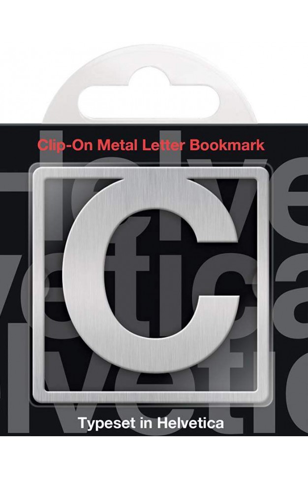 Helvetica Clip-On Letter Bookmark - C