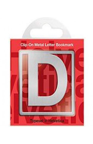 Helvetica Clip-On Letter Bookmark - D