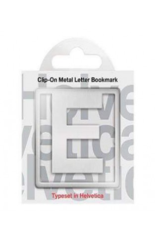 Helvetica Clip-On Letter Bookmark - E