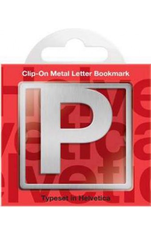 Helvetica Clip-On Letter Bookmark - P