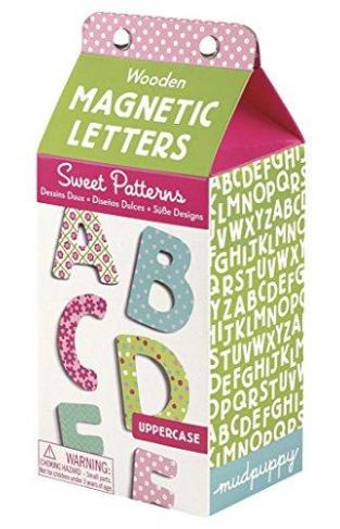 Sweet Patterns Uppercase Letters Wooden Magnetic Set