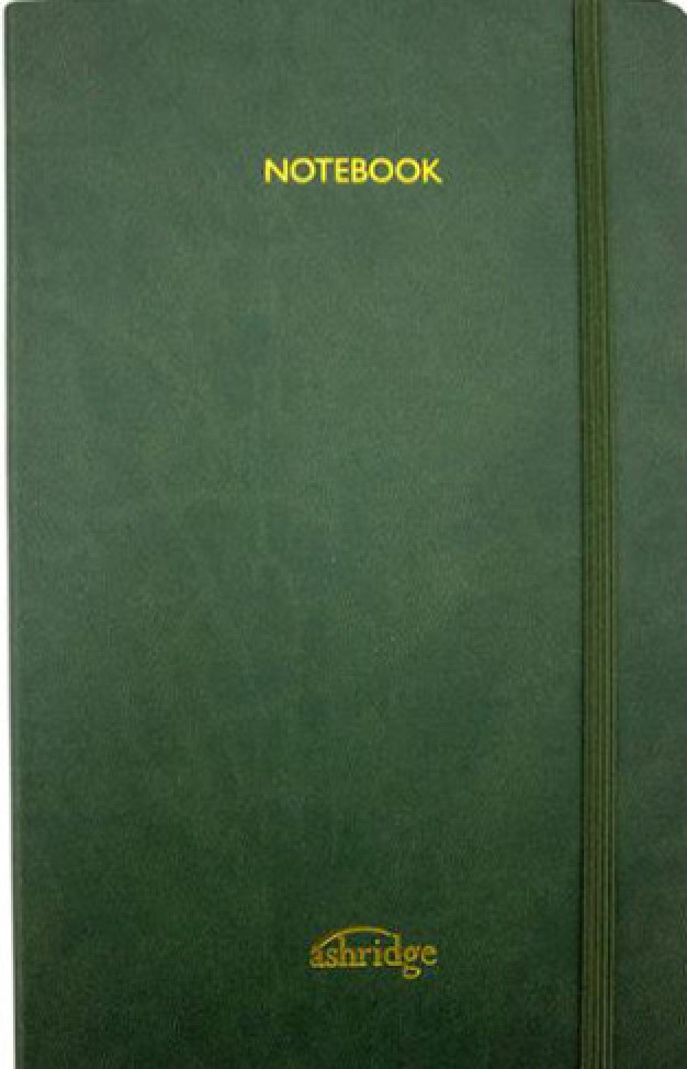 Z  Ashridge A5 PU Rainbow Edge Lined Notebook Olive  