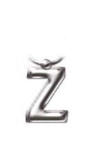 Solid Metal Alphabet Letter 'Z' Keyring
